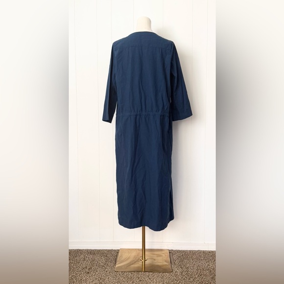 NWT Bergfabel Mara Midi Dress 44 in Deep Blue Italian Made Designer Large - Picture 5 of 12